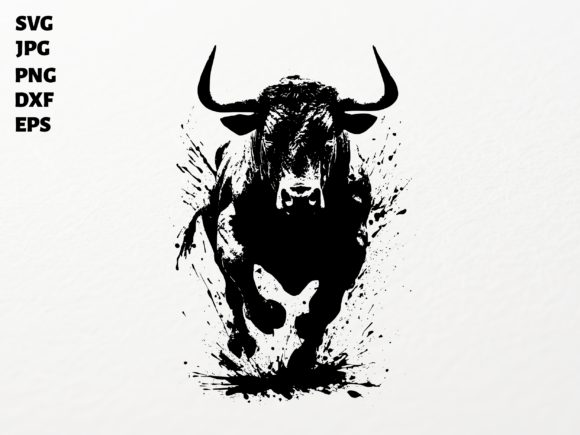 A Charging Bull SVG Asset for Crafts & Graphics