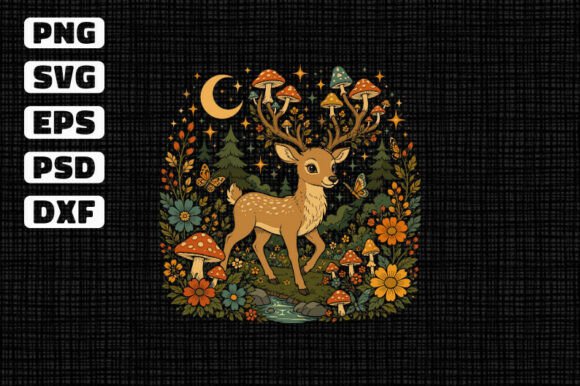 A Designer’s Review of the Mushroom Antler Deer Graphics for Crafts