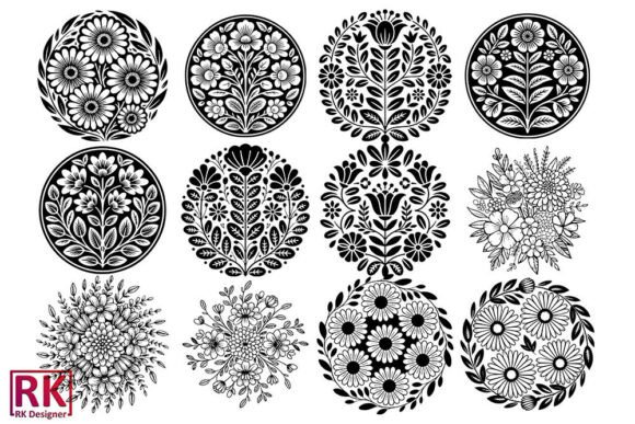 Crafting Elegance: A White Floral Circle Graphics Bundle Review