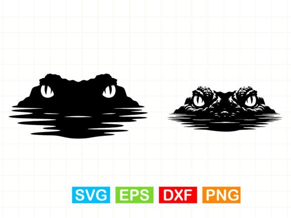 Crafting Impact with a Crocodile Peeking Graphics Asset