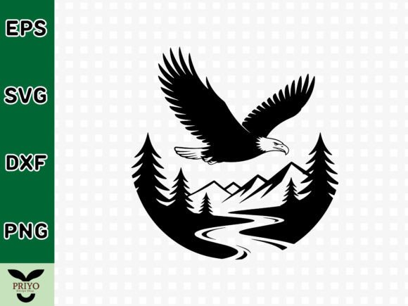 Eagle Flying over Mountain Landscape SVG: Embroidery Review