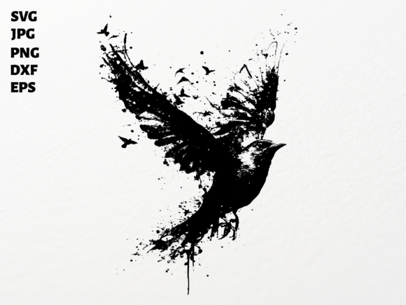 Flying Bird SVG Graphics for Crafts & Merchandise