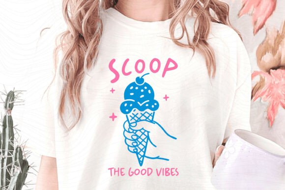 Scoop the Good Vibes Summer SVG for Crafts