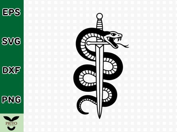 Serpent Coiled Around Dagger SVG: A Crafts Graphics Review