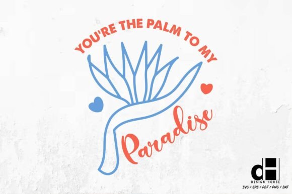 The Palm To My Paradise: A Preppy Graphic for Crafts & Branding